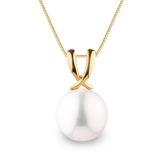 Ribbon Collection 9.0-10.0 mm White Freshadama Freshwater Pearl Pendant, view 2