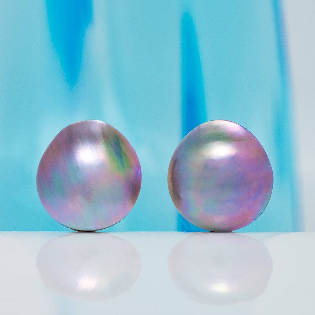 SC-15: 13-14 mm Oval Special Color Cortez Mabé Pearl Pairs