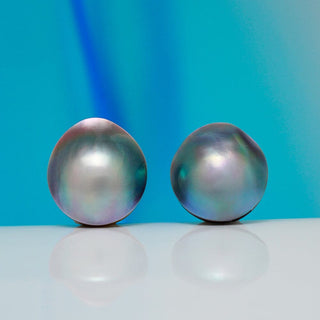 SC-18: 12-13 mm Drop Special Color Cortez Mabé Pearl Pair loose pearl