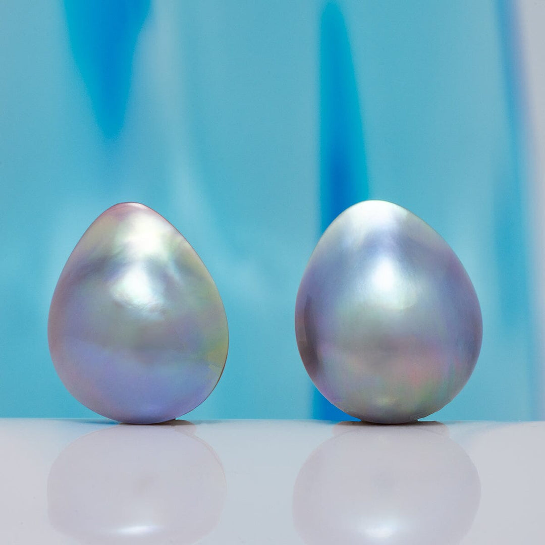 SC-19: 12-13 mm Drop Special Color Cortez Mabé Pearl Pair