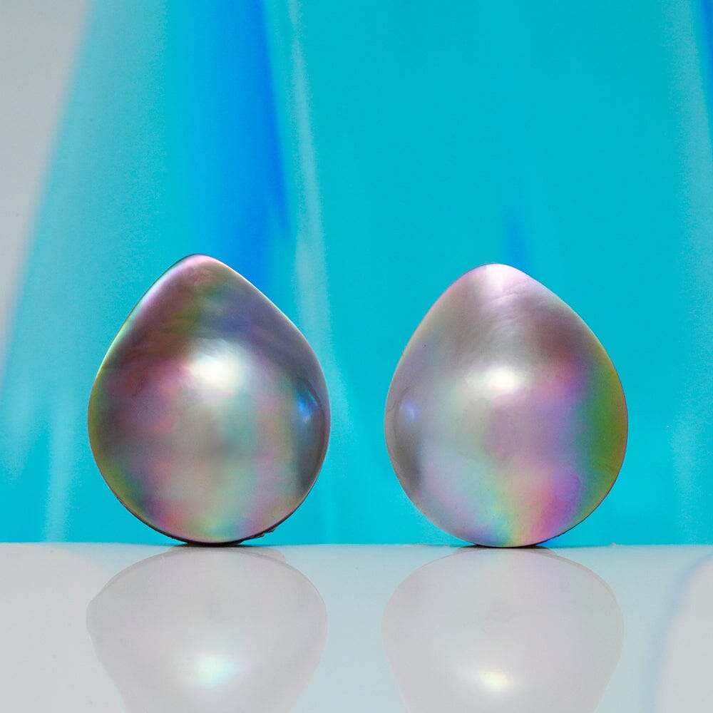 SC-20: 15-15.5 mm Drop Special Color Cortez Mabé Pearl Pair