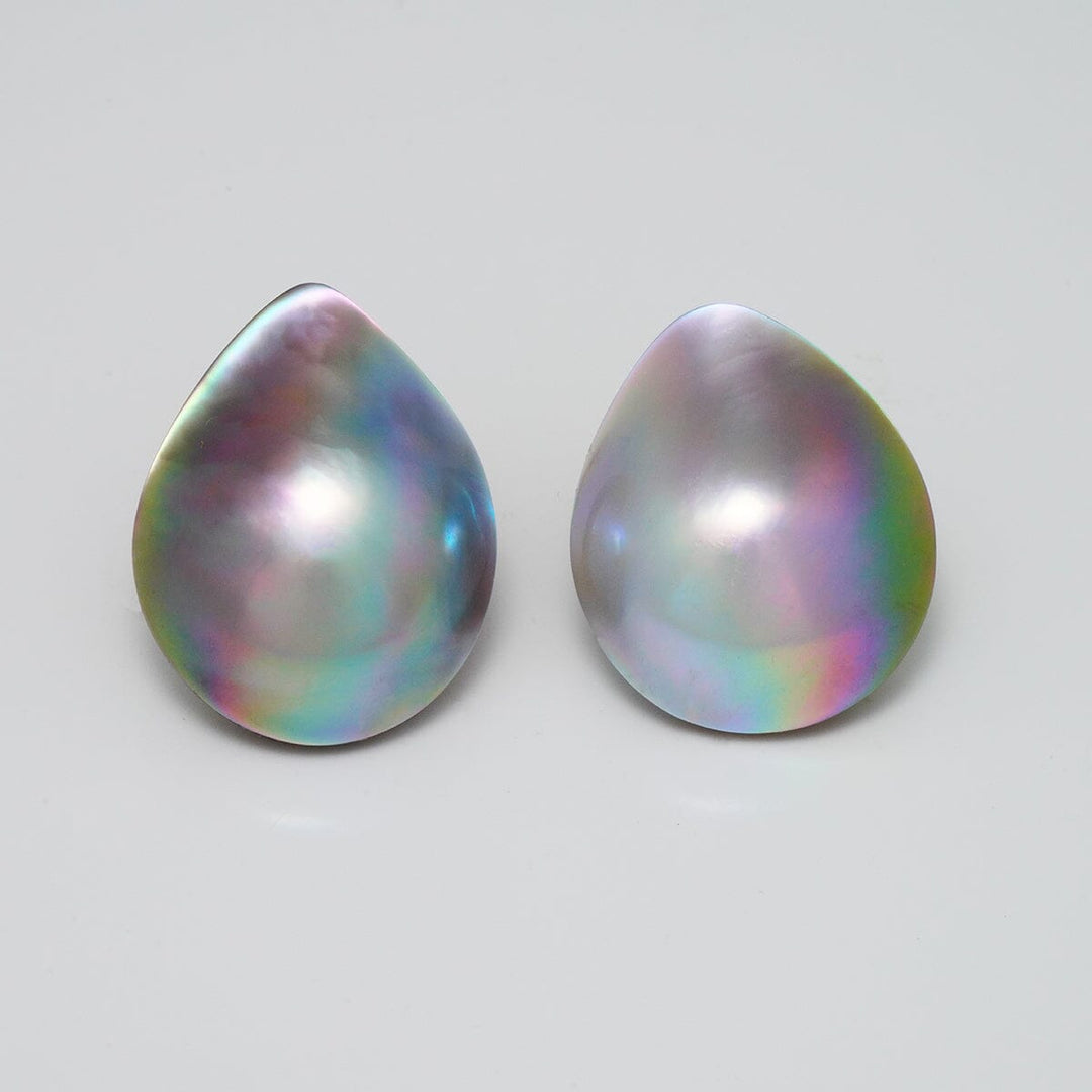 SC-20: 15-15.5 mm Drop Special Color Cortez Mabé Pearl Pair