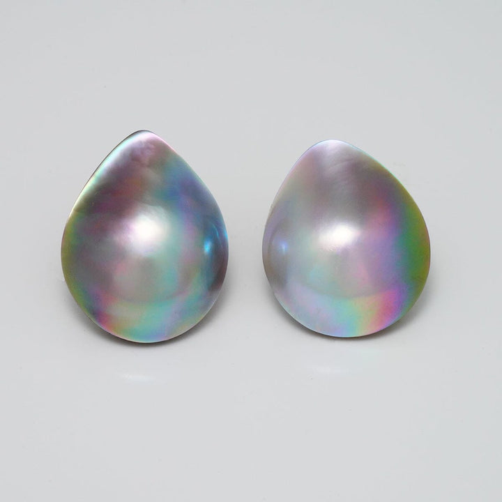 SC-20: 15-15.5 mm Drop Special Color Cortez Mabé Pearl Pair