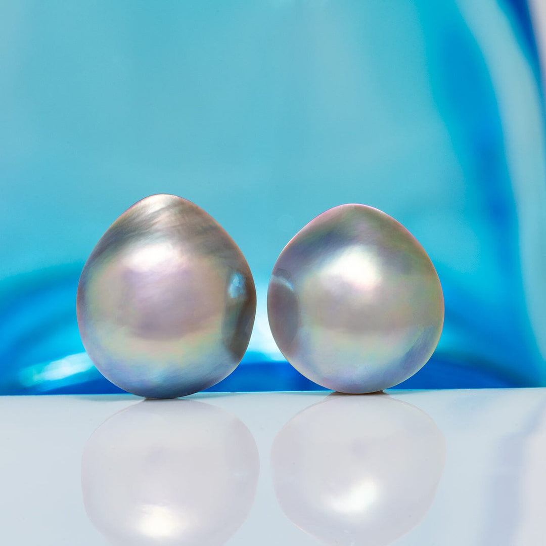 SC-21: 14-15 mm Drop Special Color Cortez Mabé Pearl Pair