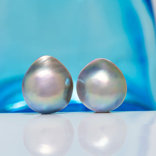 SC-21: 14-15 mm Drop Special Color Cortez Mabé Pearl Pair loose pearl
