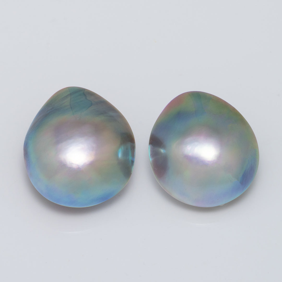 SC-21: 14-15 mm Drop Special Color Cortez Mabé Pearl Pair