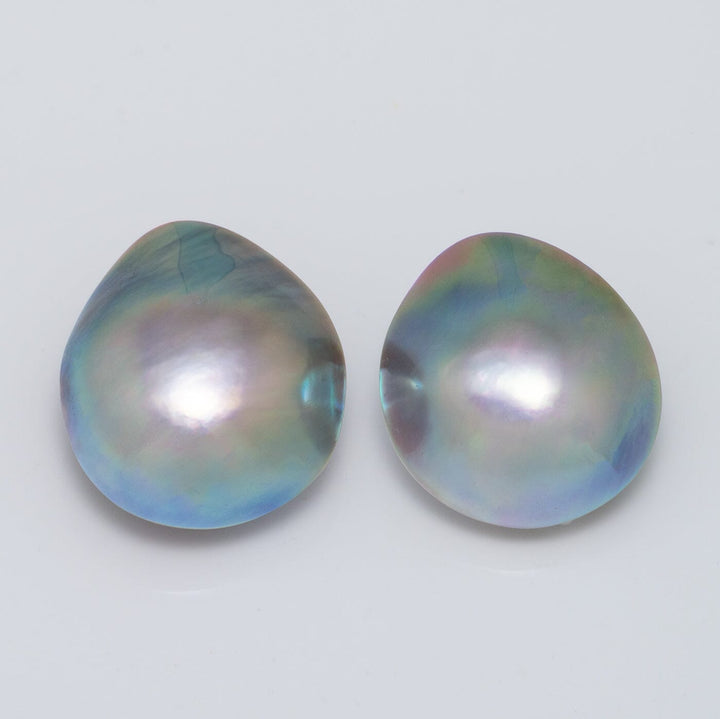 SC-21: 14-15 mm Drop Special Color Cortez Mabé Pearl Pair