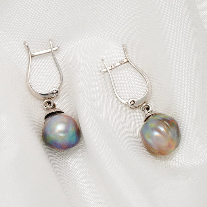 SC-34:  9-10 mm Baroque Sea of Cortez Pearl Earrings
