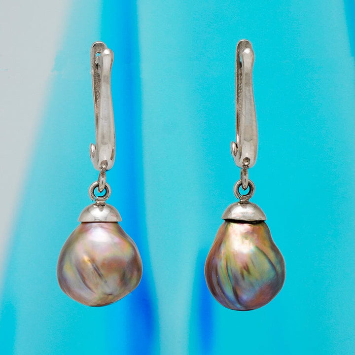 SC-34:  9-10 mm Baroque Sea of Cortez Pearl Earrings
