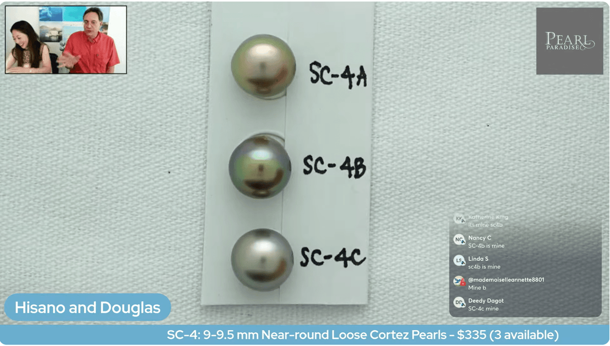 SC-4: 9-9.5 mm Near-round Loose Cortez Pearls loose pearl, view 3