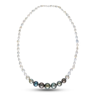 J. Hunter Keshi and Round Fijian Pearl Convertible Necklace