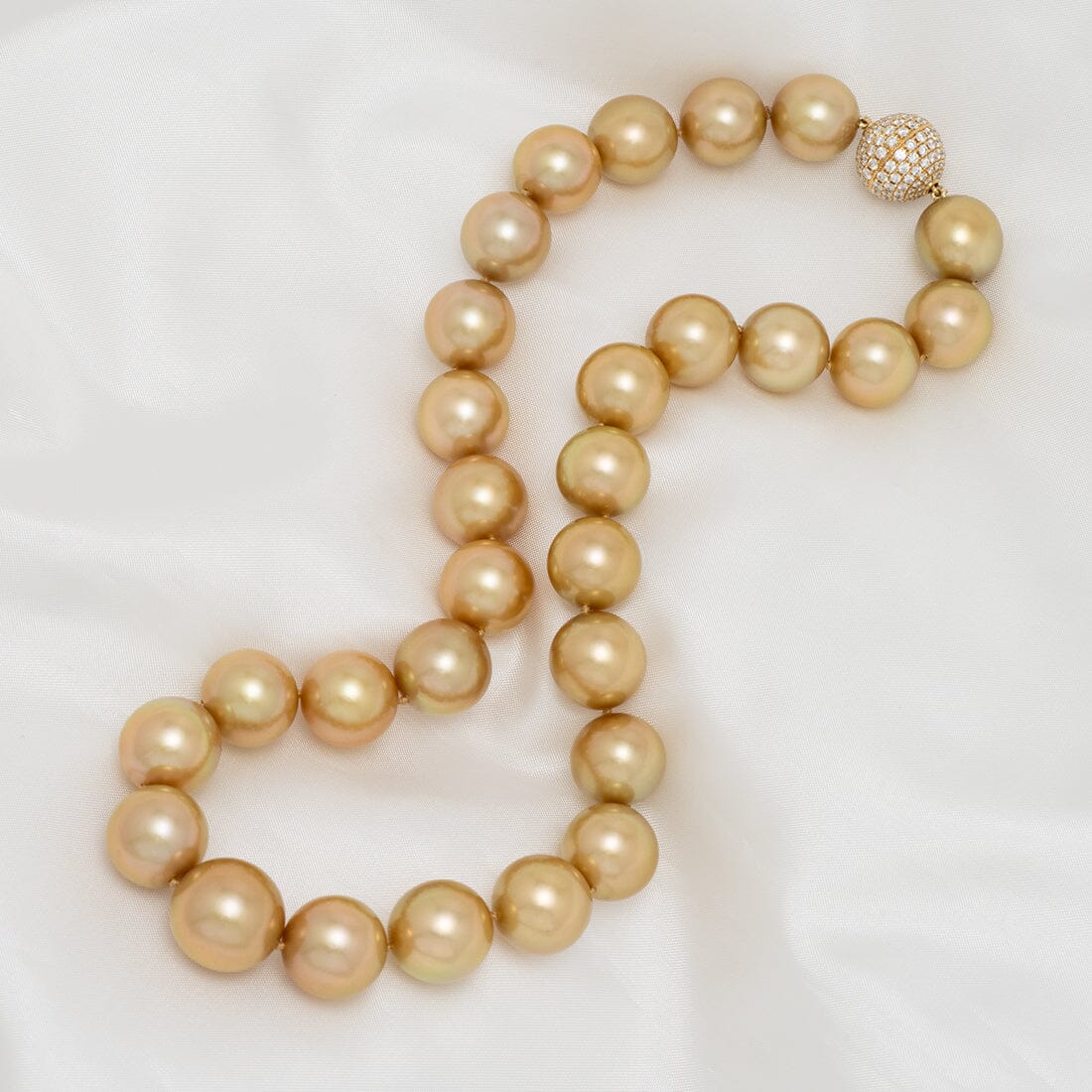 Golden South Sea Pearl Necklace 13.0–15.1 mm | Pearl Paradise