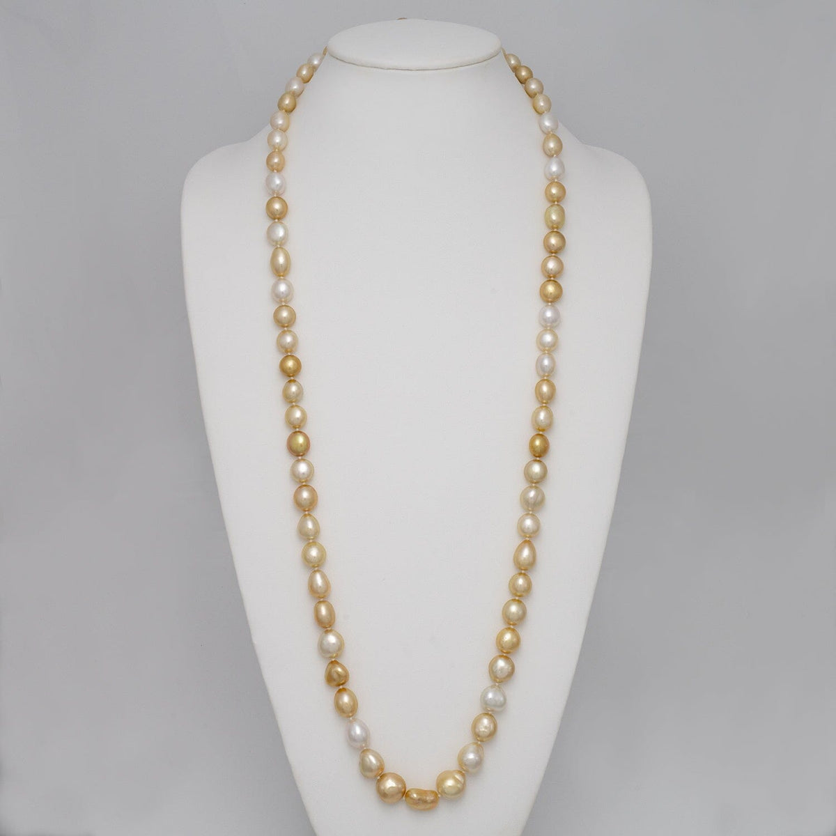 8.9-14.6 mm Keshi Mixed South Sea Pearl Necklace on bust