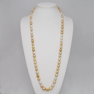 8.9-14.6 mm Keshi Mixed South Sea Pearl Necklace on bust