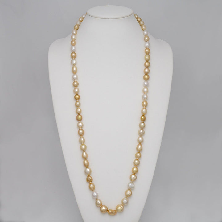 8.9-14.6 mm Keshi Mixed South Sea Pearl Necklace on bust