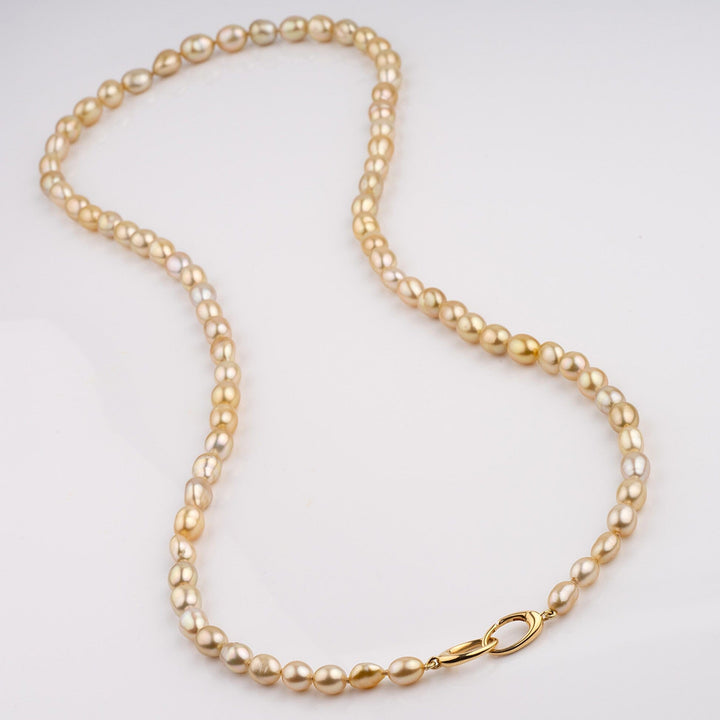 6.1–10.2 mm Golden South Sea Keshi Pearl Necklace layout
