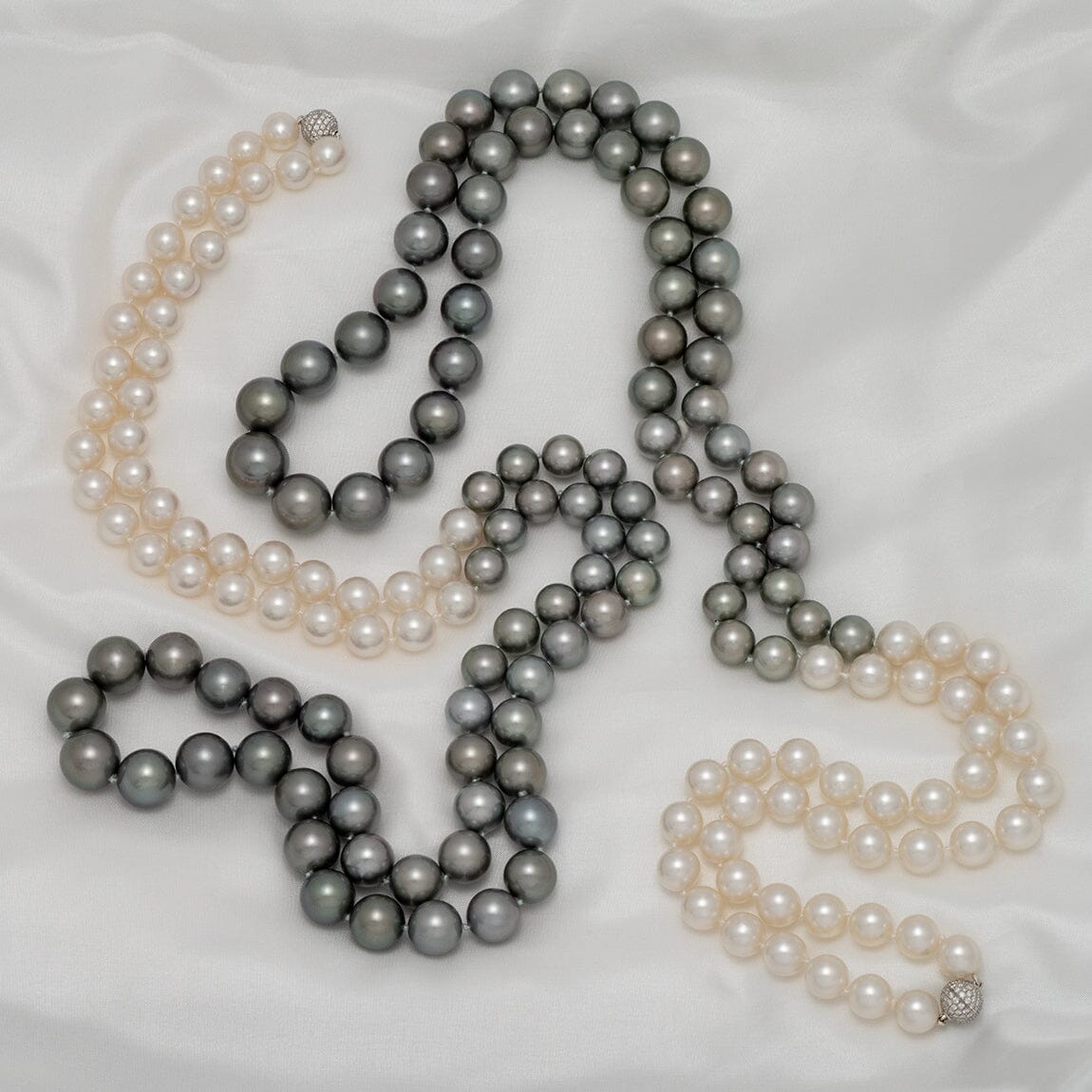 Assael Collection: White South Sea and Tahitian Ombré Pearl