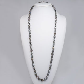 Assael Collection: 10.0-13.2 mm Tahitian Keshi Pearl and Diamond Necklace, 36.5 inches