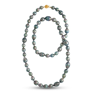 9.2-13.4 mm AA+/AAA Drop Tahitian Pearl Necklace