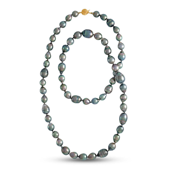 9.2-13.4 mm AA+/AAA Drop Tahitian Pearl Necklace