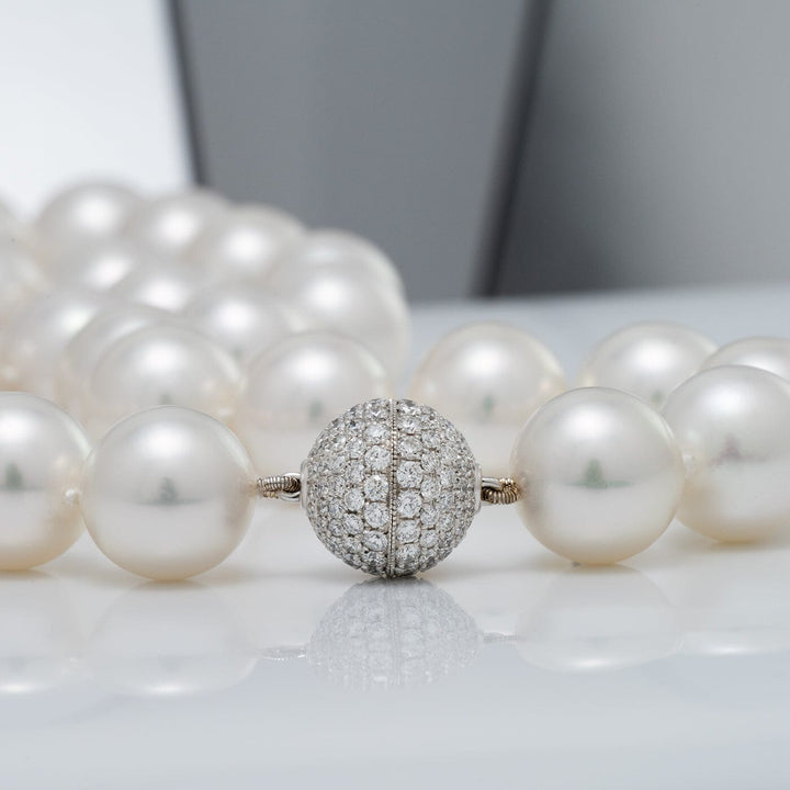 Round South Sea Pearl Necklace 12.0–15.0 mm-Clasp