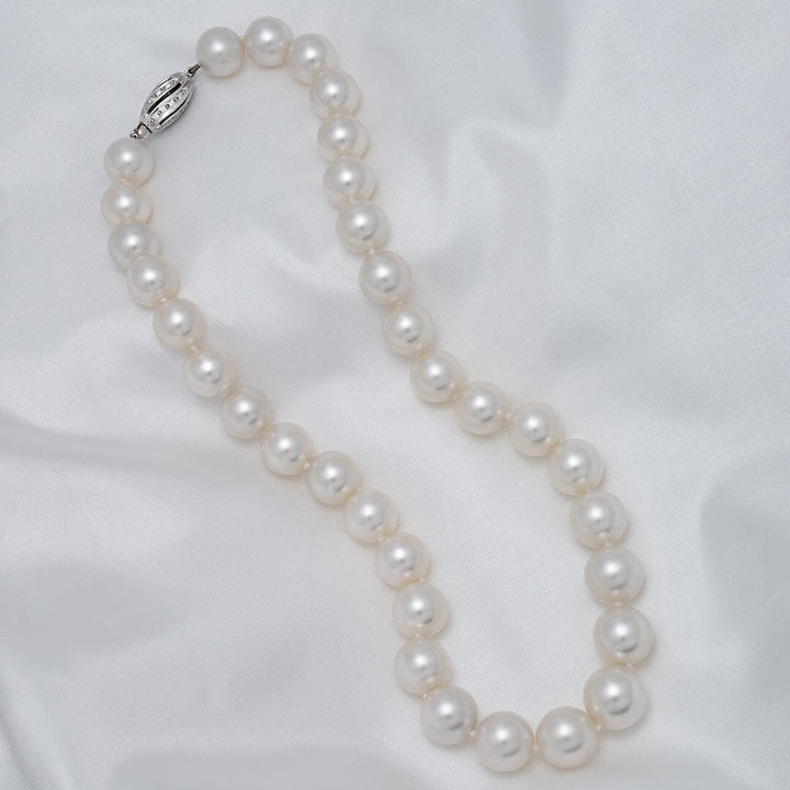 11.0-13.0mm AAA White South Sea Round Pearl Necklace