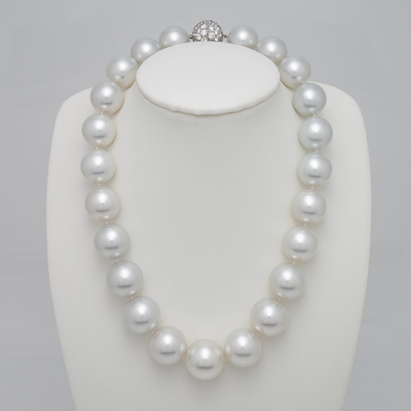 Assael Collection: 16.0–19.6 mm Round White South Sea Pearl