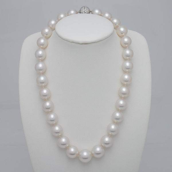 13.0-15.8 mm White South Sea Pearl Necklace on bust