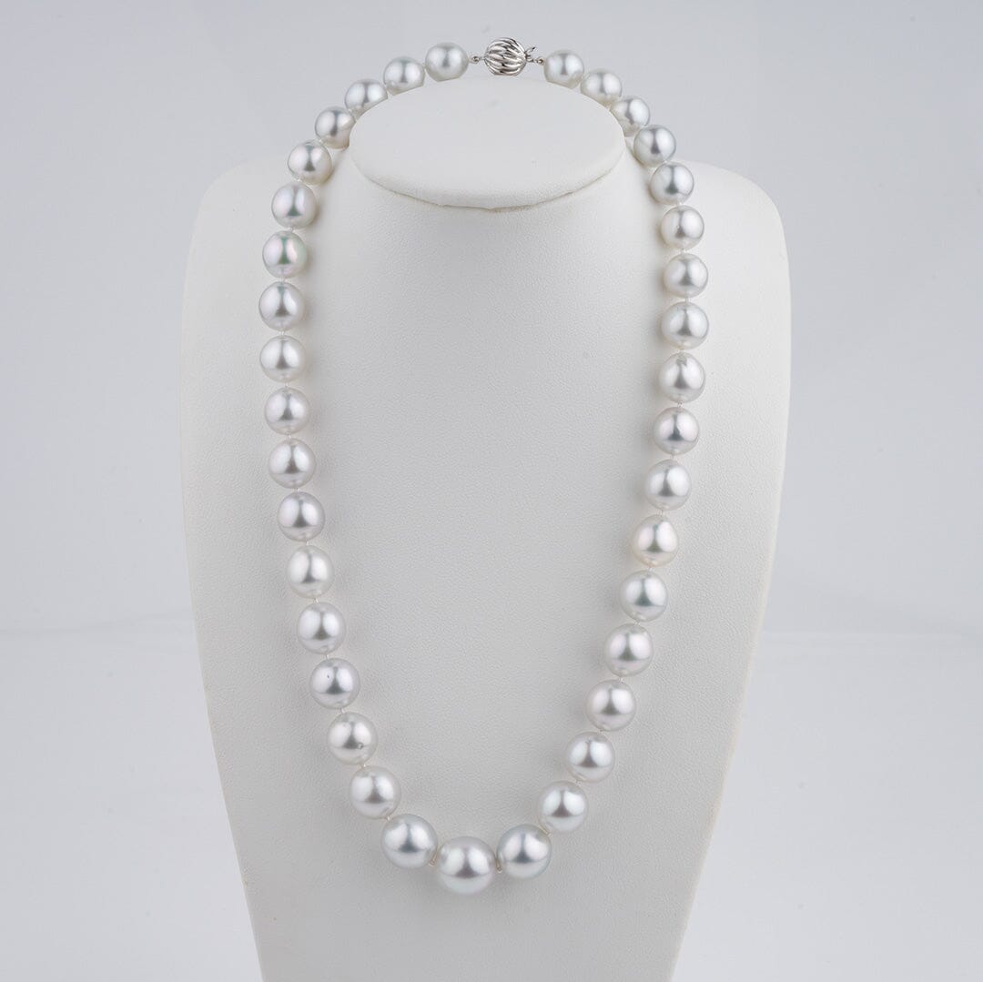 9.6–13.6 mm Baroque White South Sea Pearl Necklace