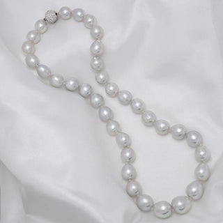 10.0–13.4 mm semi-baroque South Sea pearl and diamond necklace