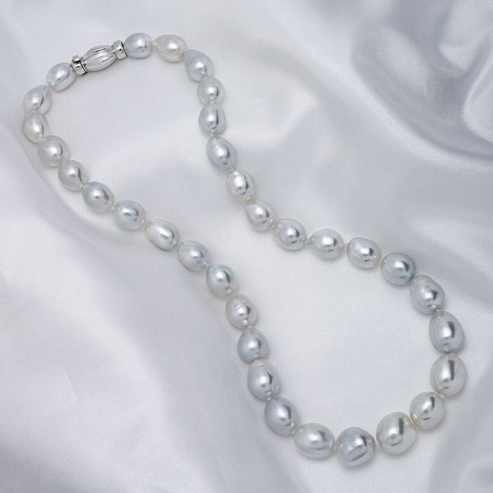 9.1–12.9 mm baroque White South Sea pearl necklace