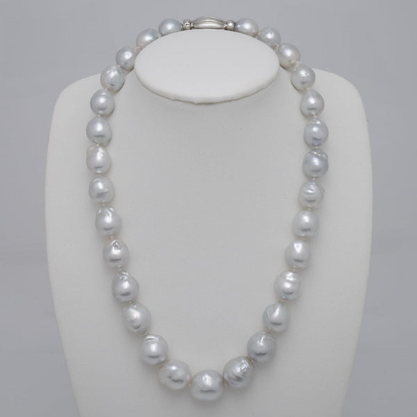 12.0–15.8 mm baroque South Sea pearl necklace on bust