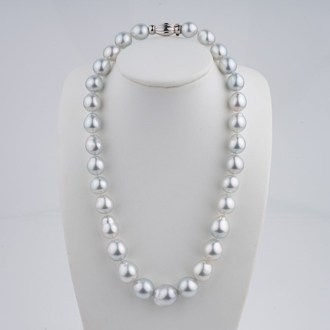 11.0–15.7 mm Baroque White South Sea Pearl Necklace