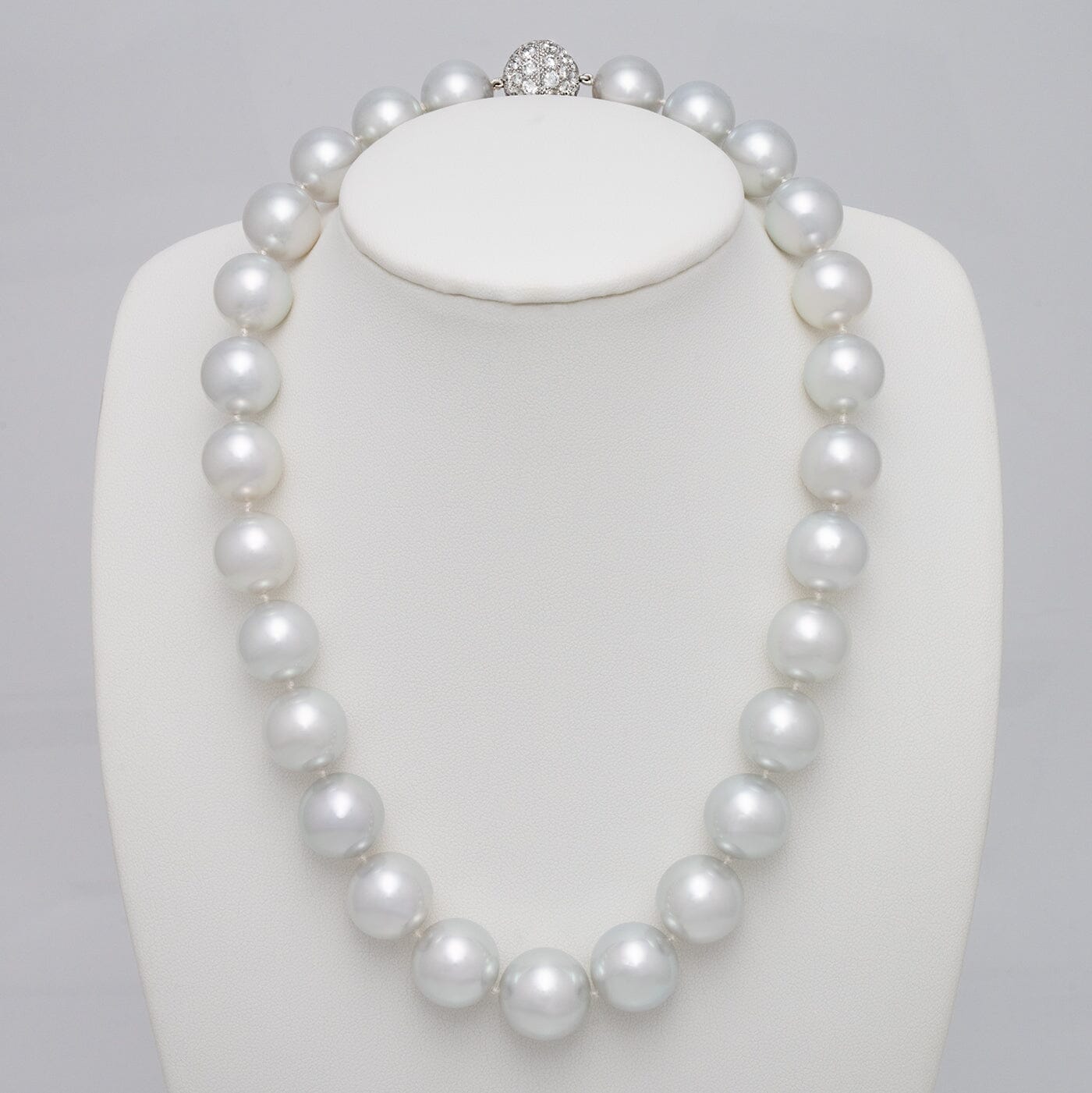 Assael Collection: 16.0–18.8 mm Round White South Sea Pearl