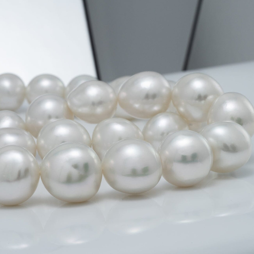 13.1–16.7 mm semi baroque South Sea cultured pearl necklace