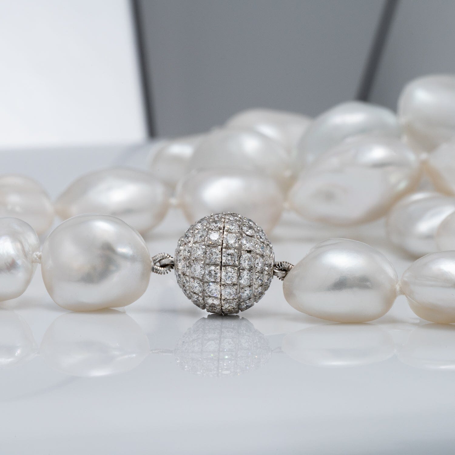 Assael Collection: 11.2–15.3 mm White South Sea Keshi Pearl