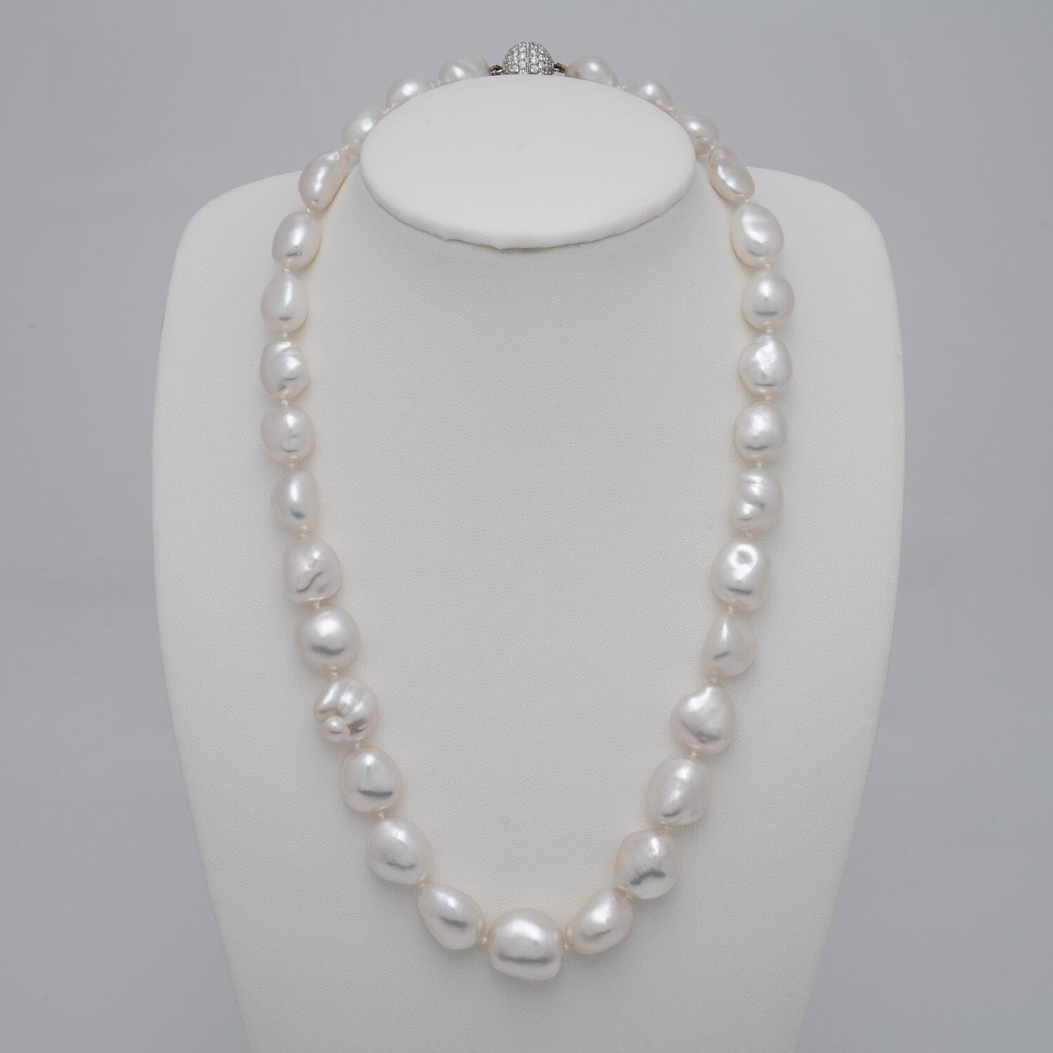 11.1-14.9 mm White South Sea Keshi Pearl Necklace | Pearl Paradise