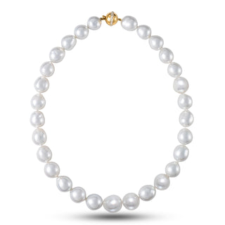 11.4-14.2 mm AAA Near-Round White South Sea Pearl Necklace
