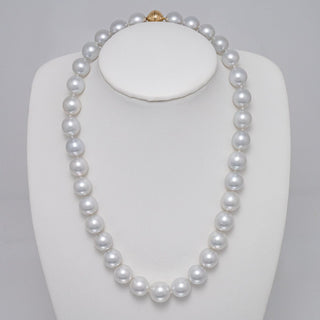 10.0-12.5 mm AAA Near-Round White South Sea Pearl Necklace, view 2