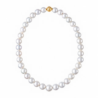 10.0-12.5 mm AAA Near-Round White South Sea Pearl Necklace