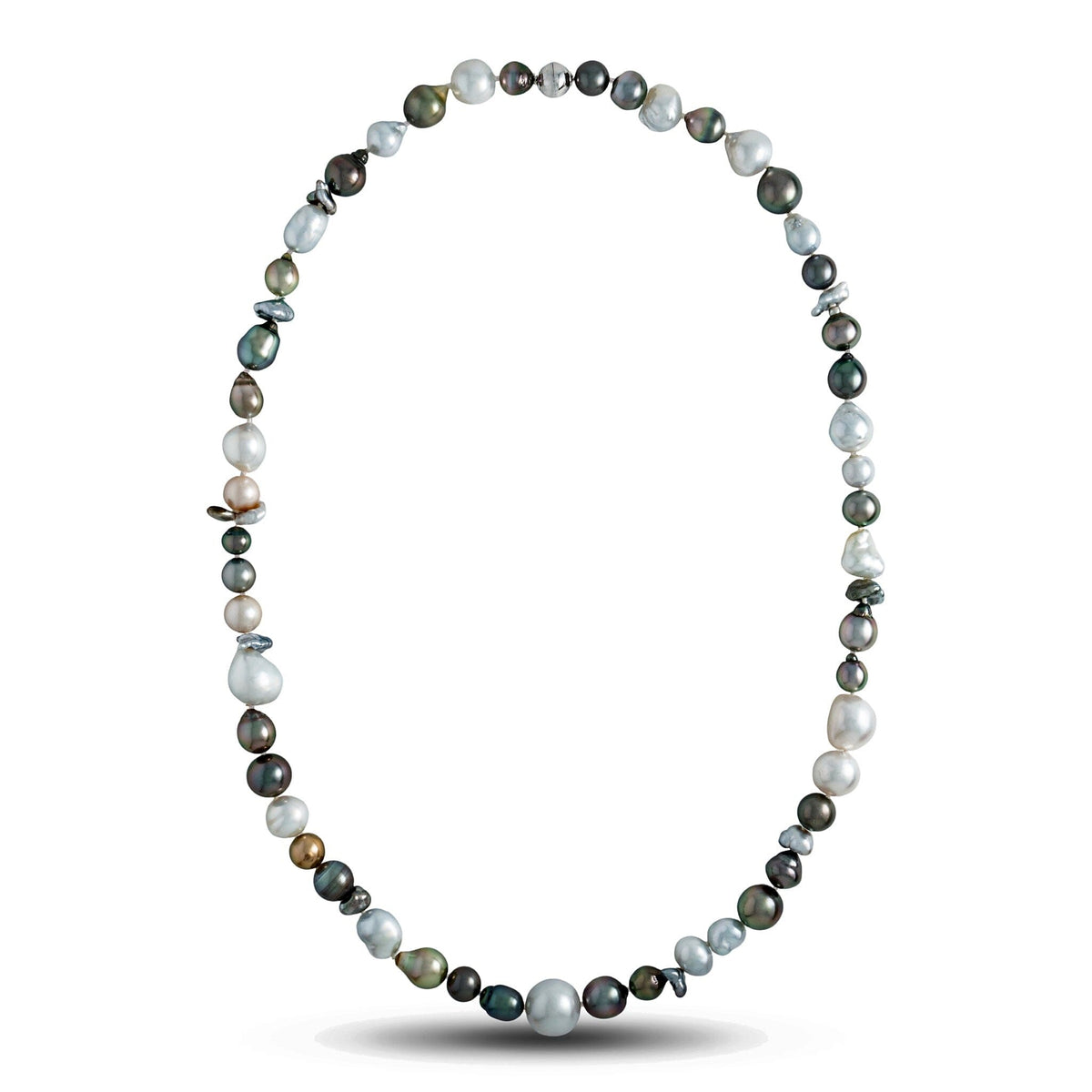 8.0-15.0 mm Baroque and Keshi South Sea and Tahitian Pearl Opera Necklace