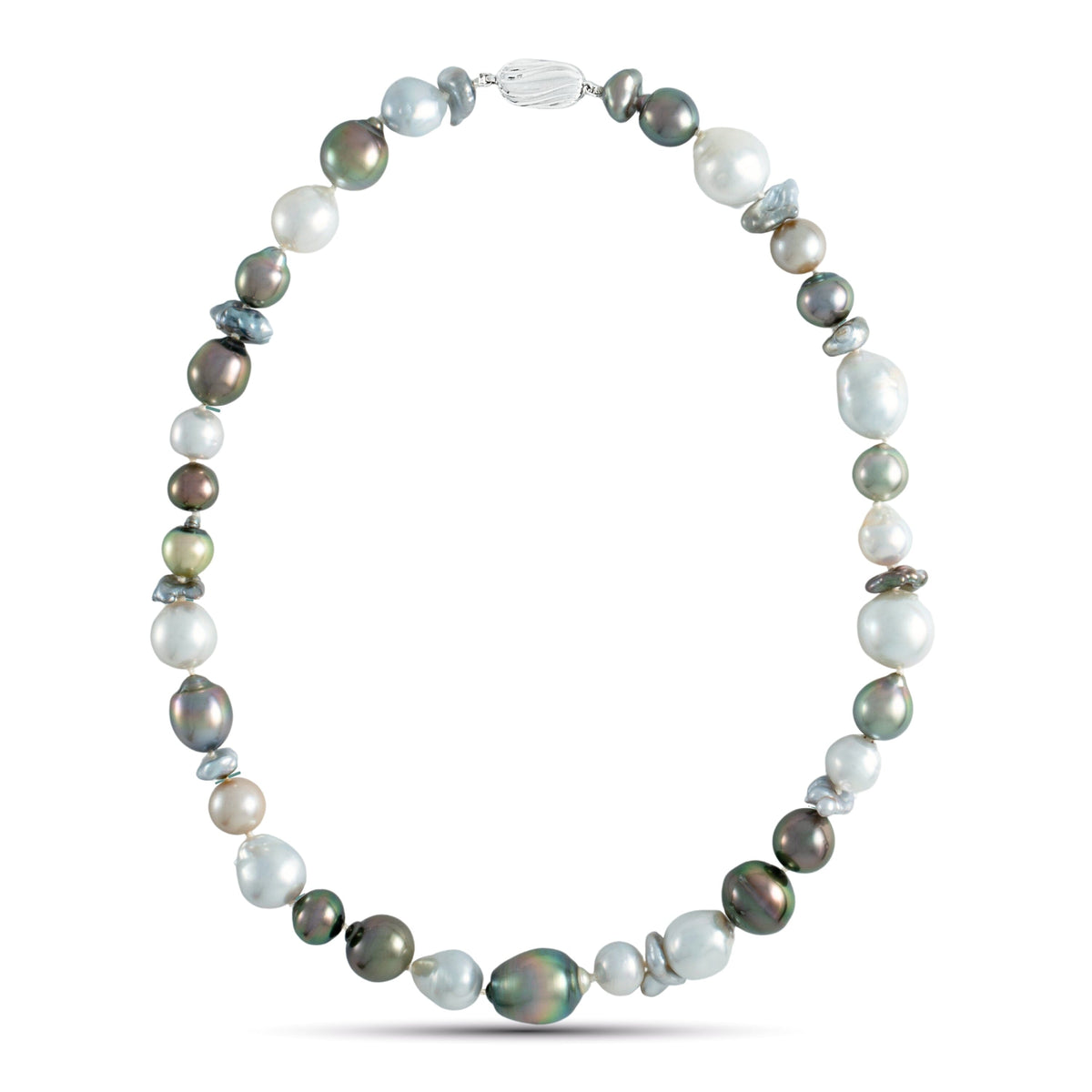 8.0-15.0 mm Baroque and Keshi South Sea and Tahitian Pearl Necklace