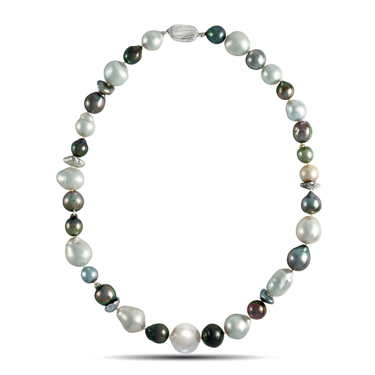 8.0-15.0 mm Baroque and Keshi South Sea and Tahitian Pearl Necklace