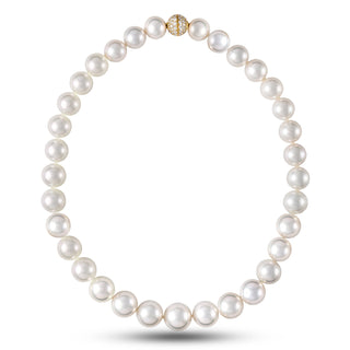 10.1-12.0 mm AAA Near-Round White South Sea Pearl Necklace