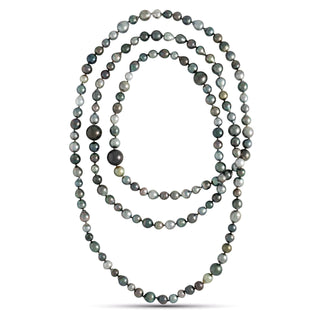 8.0-16.0 mm AAA Multicolor Tahitian Pearl Rope Necklace