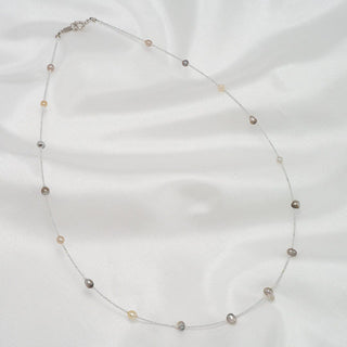 Tahitian and Akoya Pearl Keshi Choker Necklace, 16.5" SS