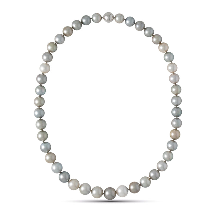9.0–11.4 mm AA+/AAA Pastel Multicolor Tahitian Round Pearl Necklace