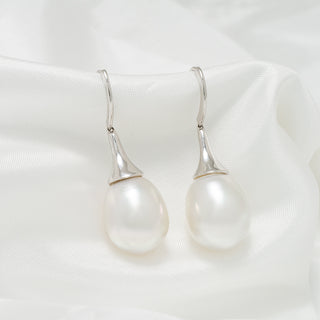 12.0-13.0 mm White South Sea Drop Pearl Earrings