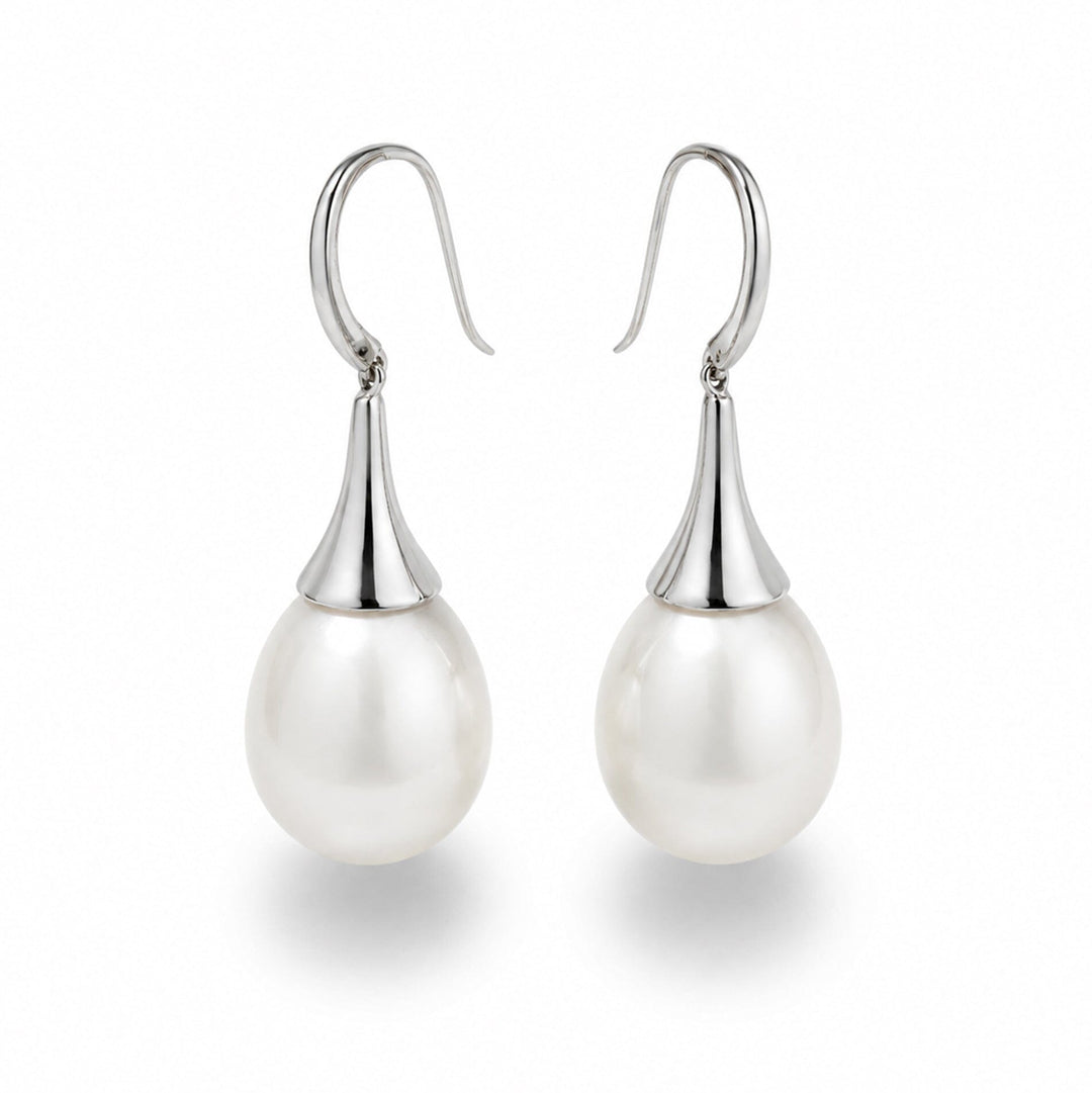 12.0-13.0 mm White South Sea Drop Pearl Earrings