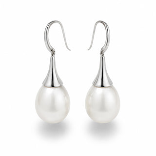 12.0-13.0 mm White South Sea Drop Pearl Earrings